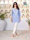 Amelia Vol 3 By Blue Hills Rayon Lucknavi Work Short Kurti Wholesale Price In Surat